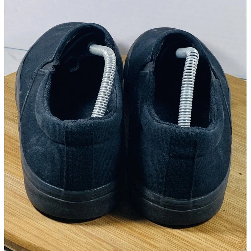 No Bounaries Unisex Black Slip On Canvas Casual Sneakers Shoes Size 10